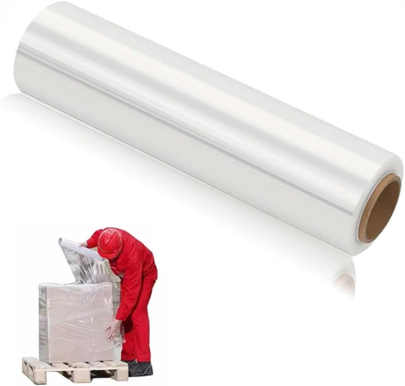 AISEY Stretch Wrap Film Heavy Duty 11.8 inch Wide 500ft Shrink Wrap Roll Self Adhering Packing Supplies for Moving, Packing and Pallet Furniture - Image 1